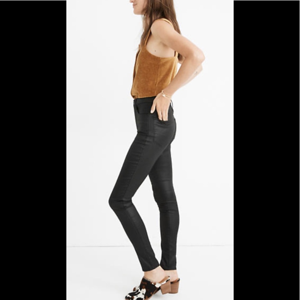 NWOT MADEWELL HighRise Skinny Jeans Coated Edition